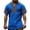 Blue, variant on Henley Shirts for Men Summer Casual Retro Print Short Sleeve T Shirts for Man Renaissance Top Party Wear
