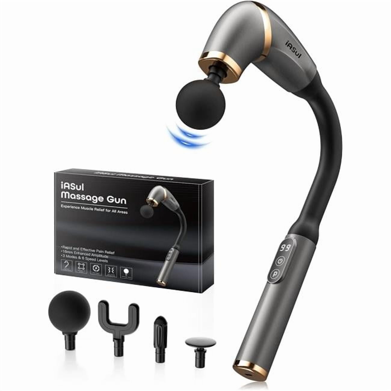 Vivitar Vivaspa Rechargeable Massage Gun LCD 4 Heads 6 Speeds Silver  MS1700-SIL - Walmart.com