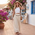 thumbnail image 5 of Boho Maxi Skirts for Women 2026 Summer Cute Flowy Long Skirts Flared A Line Elastic Waist Beach Vacation Resort S, 5 of 8
