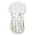 thumbnail image 5 of USSUMA Womens Summer Tops and Blouses Trendy Blouses & Button-Down Shirts Summer Short Sleeve Shirt Floral Print Dressy Tops Loose Collar Sexy T-Shirts 2022, 5 of 5