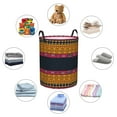 thumbnail image 3 of DouZhe Grands Paniers à Linge Pliables Étanches, Imprimés Rétro Style Tribal Africain Circular Hamper avec Poignées, 3 of 6