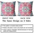 thumbnail image 2 of Boho Throw Pillow Covers 18x18 inch Set of 2 Monaco Rug Carpet Double Sided Pattern Cotton Soft Pillow Case Cushion Cover Pillowcase for Couch Sofa Bed Decorative(Pink), 2 of 6