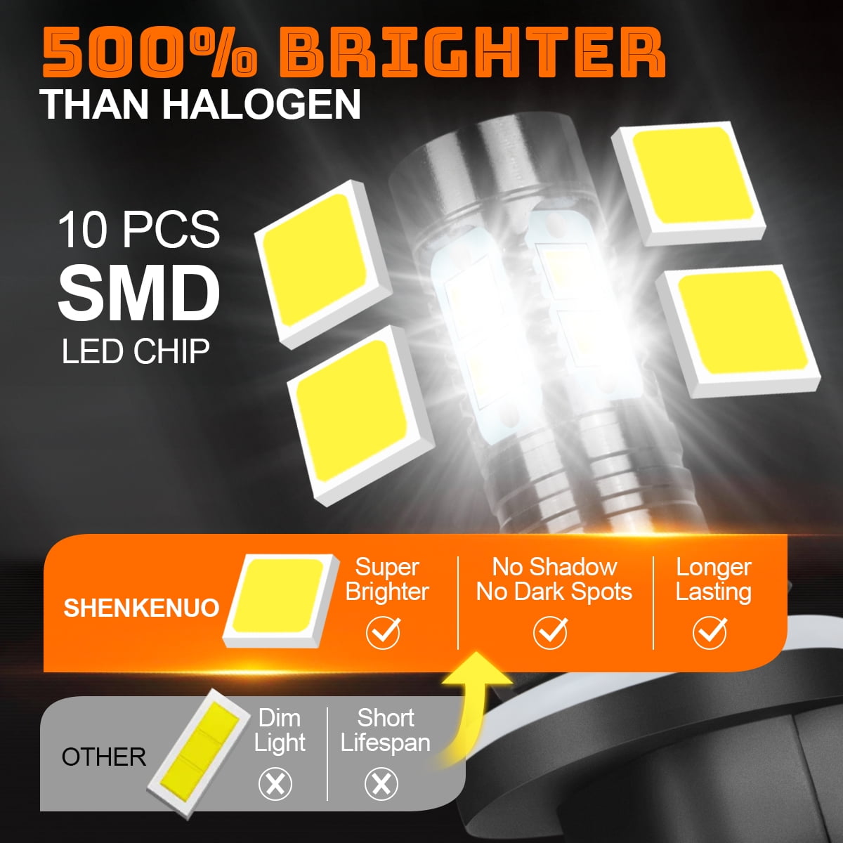 For Hyundai Elantra/Coupe 2013 H1 H11 LED Headlight High Low Beam 881 Fog Light Bulbs Kit 6000K White 6x