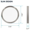 thumbnail image 3 of Luxrite 7 Inch LED Flush Mount Ceiling Light, 15W 1000LM, 5CCT, Dimmable, ETL, Brushed Nickel 4-Pack, 3 of 7