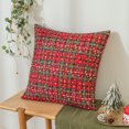 thumbnail image 3 of Lapalife 2 Pack Christmas Plaid Pillow Cover, Snowflake Scottish Tartan Checks Cushion Cover Decorative Throw Pillow Case, 18''x 18'', 3 of 6