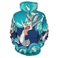thumbnail image 4 of Looney Tunes Bugs Bunny Hoodie 3D Print Pullover Hooded Long Sleeve Sweatshirts Tops Blouse with Pocket for Mens Womens, 4 of 7