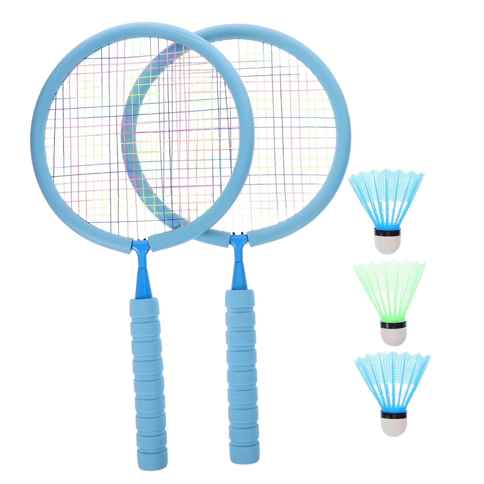 HONMEET Badminton Racquet Set with Shuttlecocks, Ergonomic Grip, Design for Family Fun and Outdoor Play
