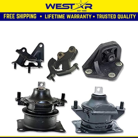 Fits 2003-2007 Honda Accord 2.4L MANUAL Engine Motor & Trans Mount Set 5pcs : A4526HY A4516 A4596 A4594 A4542