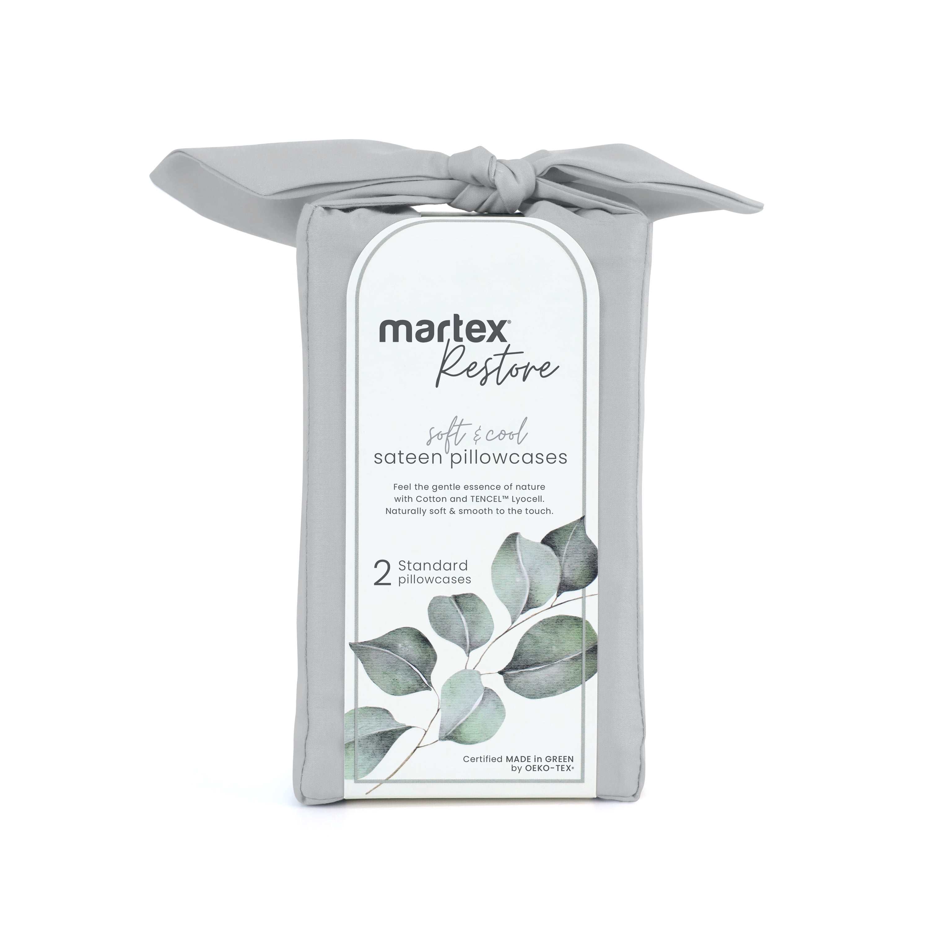 Martex Restore Cooling Bed Sheet Set, Queen, Grey
