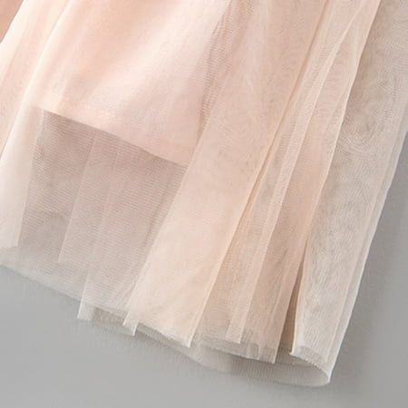 

B91xZ Summer Dress Kids Children s Skirt Summer Pink Mesh Princess Skirt Girl s Tank Top Dress Outwear Pink Size 2-3 Years