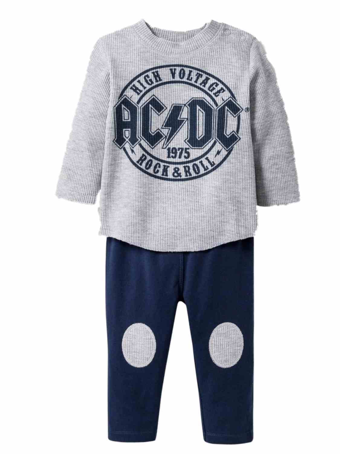 The city Testify shop Infant Boys ACDC Rock & Roll Baby Outfit AC/DC Shirt & Pants Set 3-6m -  Walmart.com