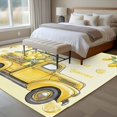 thumbnail image 5 of Area Rug 60×96in, Farmhouse Truck with Lemon Floor Carpet Living Room Rug, Summer Fruit Yellow Theme Non-Slip Welcome Mat Indoor Rugs for Bedroom Dining Room, 5 of 9