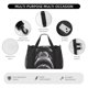 thumbnail image 4 of Balery Black And White Shark Bolsa de Gimnasio para Mujeres, Bolsa de Viaje con Bolsillo Húmedo, Bolsa de Fin de Semana para Mujeres, Bolsa de Viaje Resistente al Agua, 4 of 7