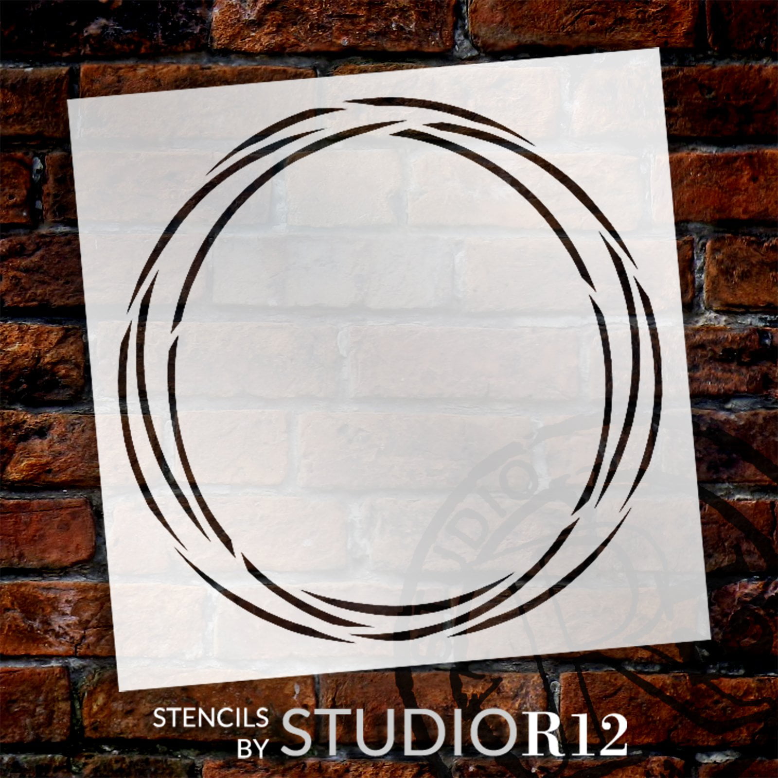 Triple Circle Geometric Picture Frame Stencil by StudioR12