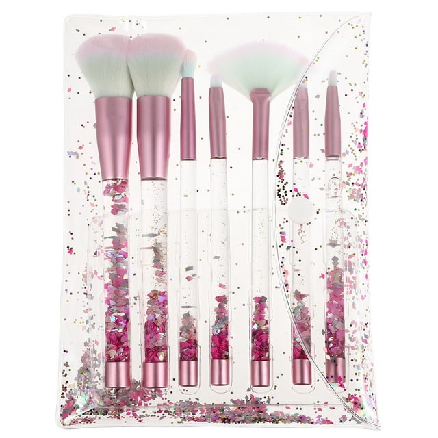 BEADCEST Travel Make Up Brush Makeup Tools Set Cone Shape Transparent 7Pack