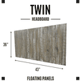 thumbnail image 4 of Barn Walls Twin Headboard Graywash Finish, Solid Wood Wall Mount with Smooth Natural Wood Grain, 4 of 10