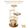 thumbnail image 4 of Sennaux 54" Rattan Cat Tree Tower for Large Cats with Capsule Hammock Cat Scratching Post, 4 of 7