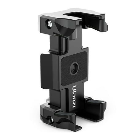 Image of Anself ST-15 2-in-1 Aa-Swiss Quick Release Plate Foldable Phone Holder Clamp Aluminum Alloy with Cold Shoe Mount 14 Inch Screw for DSLR Smartphone