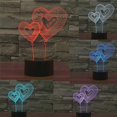 thumbnail image 2 of LED Night Light I You Optical Lamp Bedside Table Lamps For Bedroom, 2 of 5