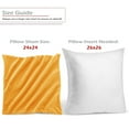 thumbnail image 3 of Nestl Velvet Throw Pillow Covers Solid Square Soft Decorative Pillow Cover for Sofa, 24" x 24", Orange, Pack of 4, 3 of 8