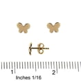 thumbnail image 3 of 18k Yellow  Gold Polished Convex Butterfly  Post Earrings 0.24 x 0.32 inch, 3 of 4