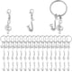 thumbnail image 1 of 48 piezas de dijes de notas musicales de saxofón de 3 estilos con cierres de pinza de langosta y anillos, dije de nota musical de aleación, colgante para pulseras, collares y llaveros, plata, 1 of 7