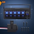 thumbnail image 2 of Caja de interruptores Nilight de 5 canales y 12 V con cargador PD tipo C y QC 3.0, 2 of 9