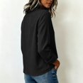 thumbnail image 5 of NominalSnugCotton Linen Button down Shirts for Women Dressy Casual V Neck Long Sleeve Lightweight Work Blouses Shirts, 5 of 8