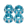 thumbnail image 1 of Vogacara Tuercas de brida RC de 4 piezas, pieza de actualización profesional, Kit de accesorios de actualización de ajuste automático práctico, Kits de construcción modelo Azul claro Vogacara FN001743-03, 1 of 6