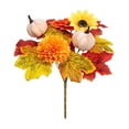 thumbnail image 2 of Beautynvta Fall Artificial Flowers, Fake Maple Leaf Floral Picks with Pumpkin Sunflower, Faux Autumn Maple Leaves Bouquet for Vase Fillers Thanksgiving Decor, 2 of 6