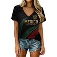 thumbnail image 3 of 2026 New Mexico Soccer Jersey Women, Mexican Jersey Soccer T-Shirt, Jersey De Mexico V-Neck Short Sleeve Football Shirt, Athletic Training Uniform for Adult, 3 of 6