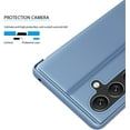 thumbnail image 5 of Mirror Flip Case for Samsung Galaxy A24 4G Support Wireless Charging, Clear View Window with Kickstand Thin Ultra Phone Case for Samsung Galaxy A24 4G QH Rose Gold, 5 of 9