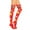 Red, variant on Wdfiry Women's Stockings Polka Printed Christmas Clown Stockings, Extra Long Knee Length Warm Tight Knit Socks