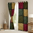 thumbnail image 3 of Castle Fairy Geometric Plaid Black Out Curtains for Boys Girls,Vintage Aesthetic Curtains Pack of 2 (42x63 Each),Abstract Retro Grid Bedroom Curtains,Microfiber Bedroom Decor, 3 of 6