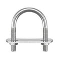 thumbnail image 1 of Unique Bargains Round U-Bolts 3 Sets 29mm Inner Width 47mm Length M6 with Nuts and Plates, 1 of 5