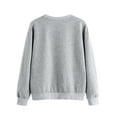 thumbnail image 4 of TWZH Women Warm Holiday Print Plaid Socks Loose Fit Casual Pullover Sweatshirt Tops, 4 of 6