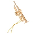 thumbnail image 3 of Mini Trumpet, Carefully Polished Gold Exquisite Oxidation Resistant Miniature Trumpet Ornament High Simulation  For Desk Decoration, 3 of 8