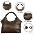 thumbnail image 4 of Vegan Leather Purses for Women with Detachable Satchel Strap, Ladies Handbags, Tote Hobo Bags with Top Handle, 4 of 6