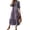 Purple, variant on Women's Bohemian Paisley Print Midi Dress with Ruffle Hem Plus Size Full Length 100% Polyester Fabric for Everyday Wear