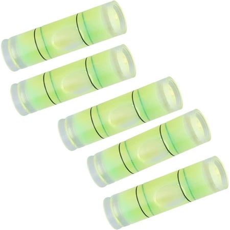 

Egebert Small Cylindrical Bubble Spirit Level Vials 9.5×34mm/0.37×1.34 Inch PMMA Frame Mural Hanging Measuring Instruments Layout Tools 10 Pcs