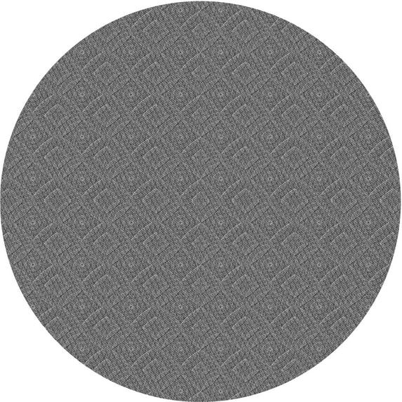 Ahgly Company Indoor Round Patterned Gray Dolphin Gray Area Rugs, 4' Round