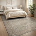thumbnail image 3 of ODIKA 8'x10' Washable Area Rug Non-Slip Chair-Friendly Mat Geometric Trellis Boho Minimalist Farmhouse Lattice Neutral Large for Dining Room, Office, Lounge, 3 of 7