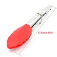 thumbnail image 3 of Home Decor Mini Tongs With Silicone Tips 7 Inch Serving Tongs Set Of 3 Food Clips, 3 of 7