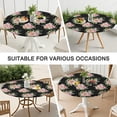 thumbnail image 7 of Pioneer Flower Floral Print Pattern Round Fitted Tablecloth with Elastic Edge,Dining Table Cover Waterproof,Outdoor Round Tablecloth for Camping,Dining,Indoor and Outdoor, 7 of 7