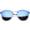 Gold-Tortoise / Blue Mirror, variant on sunglassLA - Womens Fashion Iridescent Lens Rimless Metal Temple Cat Eye Sunglasses - 55mm