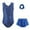 Blue, variant on Girls Sparkling Dance Gymnastics Performance Set Long Sleeve Leotard And Pants With Rhinestone Headband Girls' Clothing Sets Kids Fashion Casual Lounge Set