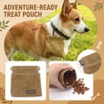 thumbnail image 4 of Dog Treat Pouch, Brown Canvas Waterproof Portable, 1 Pack Hanging Pet Training Waist Bag, for Outdoor Walking Off Leash Puppy Obedience Training Travel Dog Snack Storage, 4 of 5