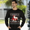thumbnail image 3 of Christmas Sweatshirt, All I Want for Christmas is Rugby Ugly Holiday Sweatshirt, Festive Santa Rugby Fan Jumper, Christmas Gameday Apparel for Men & Women, Unique Xmas Gift, 3 of 5
