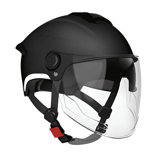 "Casco Para Motocicleta Abatible Con Visera 54cm-62cm Lisa Abierto M Belug Negro "