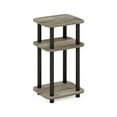 thumbnail image 2 of Furinno Just 3-Tier Turn-N-Tube Curve End Table, Side Table, 1-Pack, French Oak/Black, 2 of 6